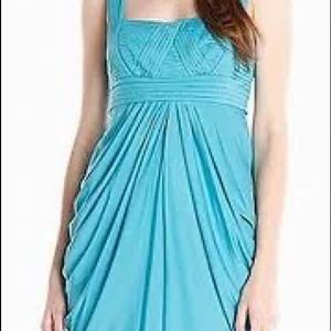 BCBGMAXAZRIA blue satin/silky formal dress.  Brand new with tags.
